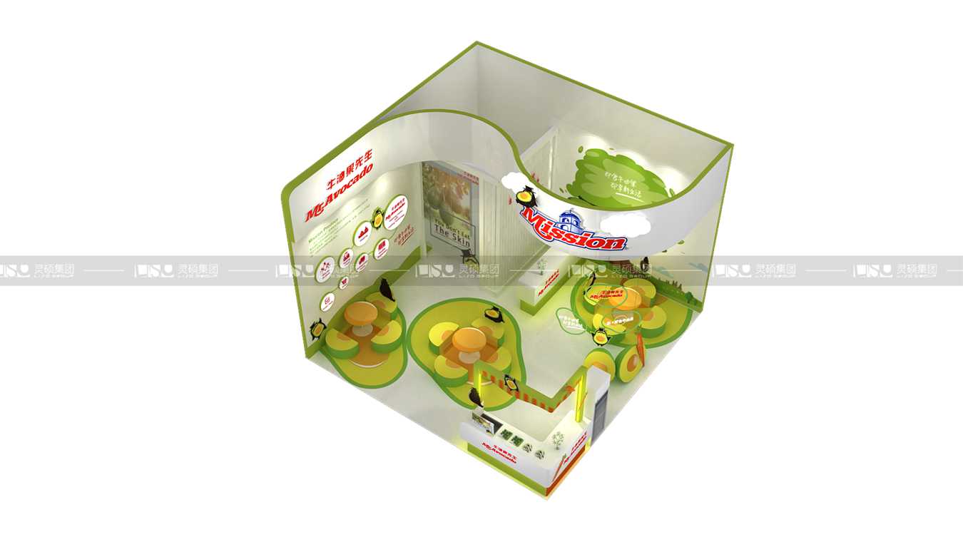 牛油果-2019年上海展會展臺設(shè)計(jì)案例