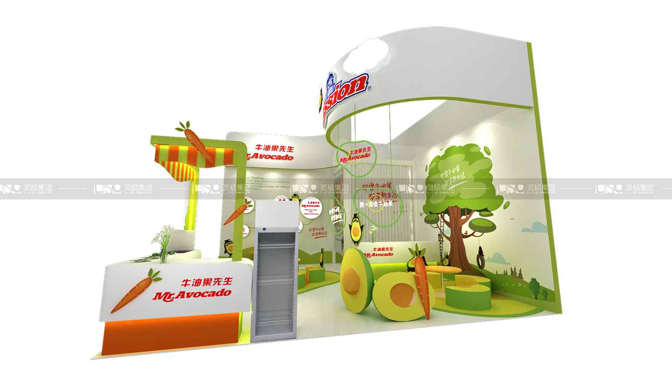 牛油果-2019年上海展會展臺設(shè)計(jì)案例
